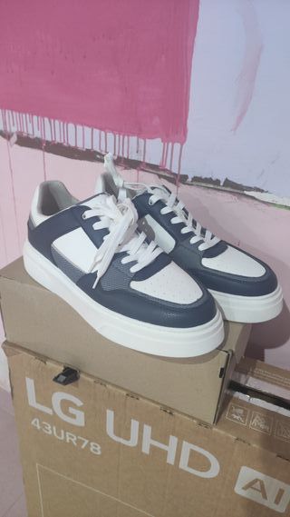 Zapatillas Aldo Azul y Blanco
