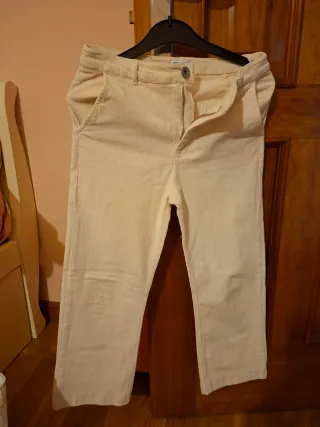 Pantalón niña pana beige