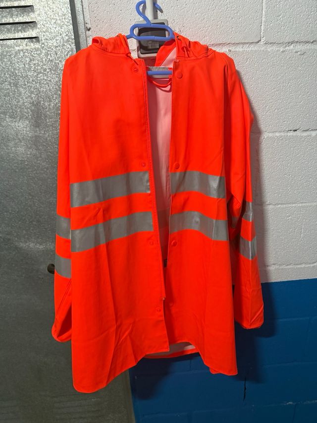 Chubasquero naranja reflectante 3M