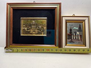 Lotto 2 quadri Littagrafie Vaticano, Loreto