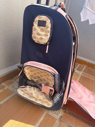 Maleta infantil rosa lunares Imaginarium