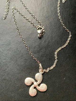 Collar Lauburu Plata Cadena Acero