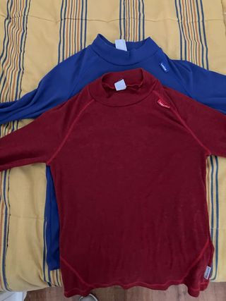 Camicie termiche per bambino blu e rosso
