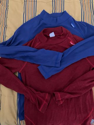 Camicie termiche per bambino blu e rosso