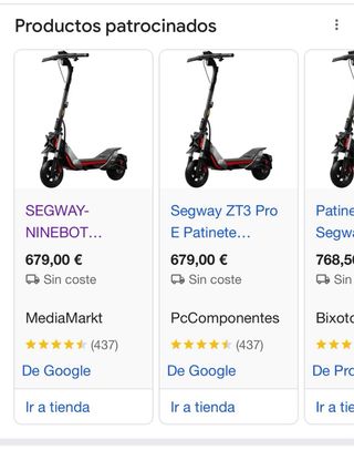 Patinete Eléctrico Segway en Mataró 480