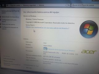 Portátil Acer Negro