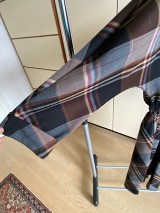 Vestito donna scozzese marrone e grigio