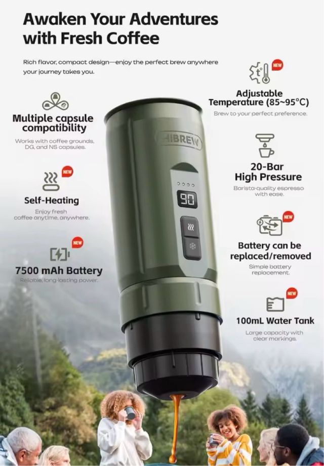 Macchina da caffè portatile Espresso Hibrew H4C Explorer 20B