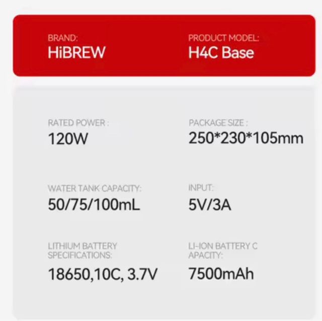 Macchina da caffè portatile Espresso Hibrew H4C Explorer 20B