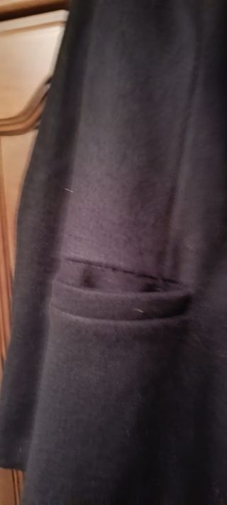 Abrigo Gabardina Negro Mujer Talla 48 XL