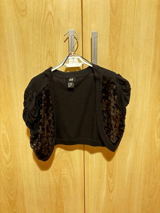 Coprispalle nero con paillettes