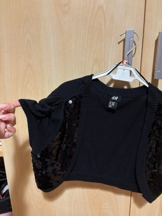 Coprispalle nero con paillettes