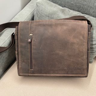 Maletín cuero SWISSBAGS marrón sin estrenar