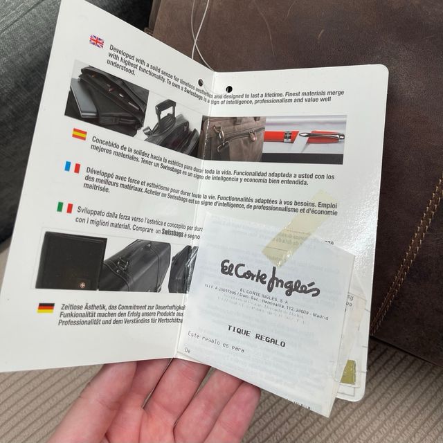 Maletín cuero SWISSBAGS marrón sin estrenar