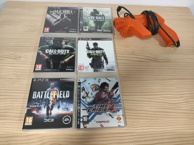 Pack PS3 Juegos + Pistola Naranja