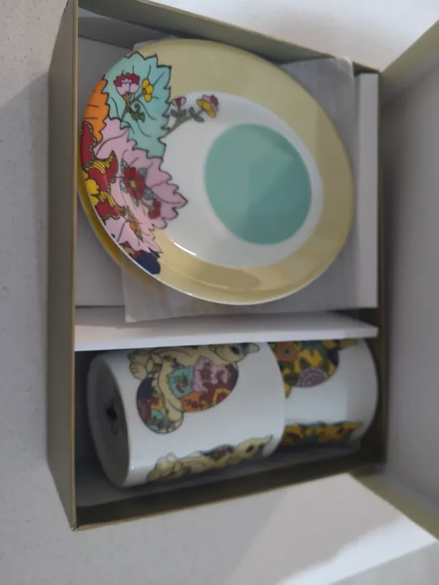 Tazas Gato Preto Set Cerámica