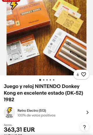 Nintendo Game & Watch Donkey Kong DK 52 Naranja