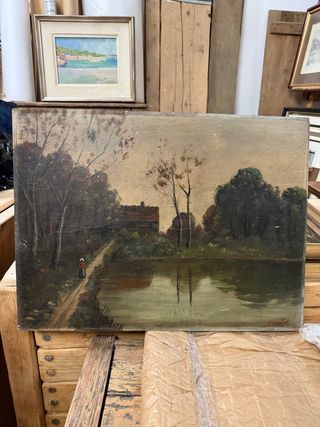 antiguo oleo italiano i XX de GIACHETTI CESARE