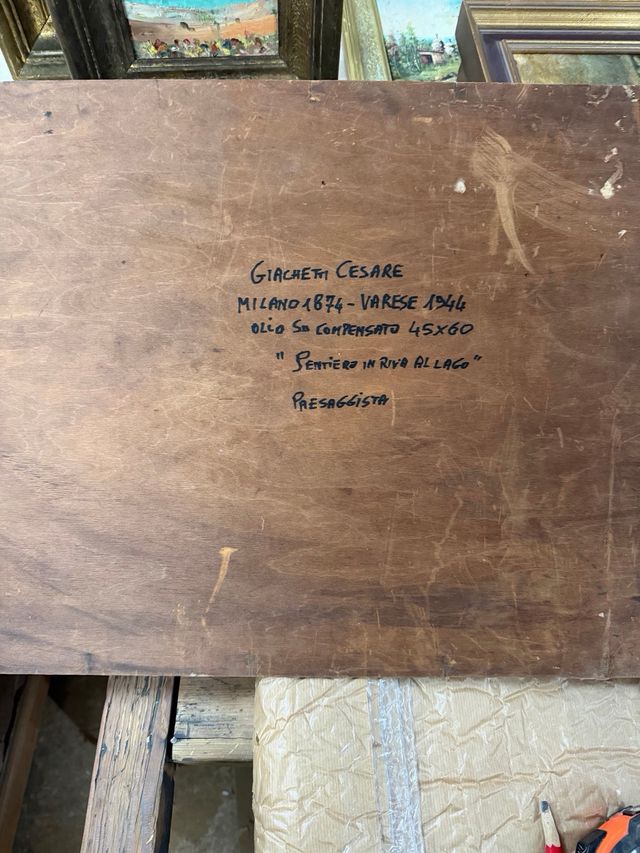 antiguo oleo italiano i XX de GIACHETTI CESARE