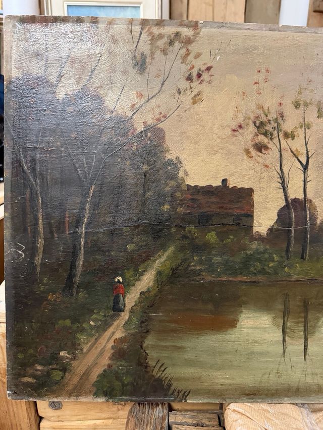 antiguo oleo italiano i XX de GIACHETTI CESARE