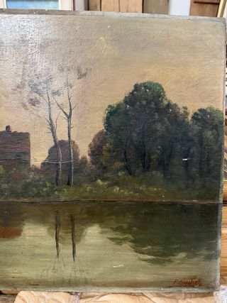 antiguo oleo italiano i XX de GIACHETTI CESARE