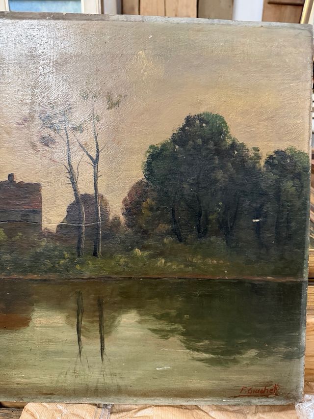 antiguo oleo italiano i XX de GIACHETTI CESARE