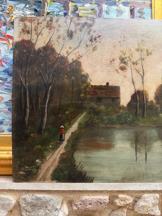 antiguo oleo italiano i XX de GIACHETTI CESARE