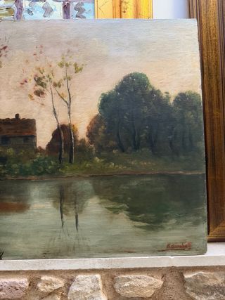 antiguo oleo italiano i XX de GIACHETTI CESARE