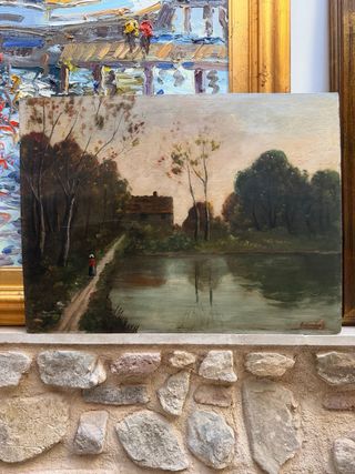 antiguo oleo italiano i XX de GIACHETTI CESARE