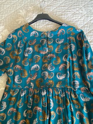 Abito fantasia verde petrolio