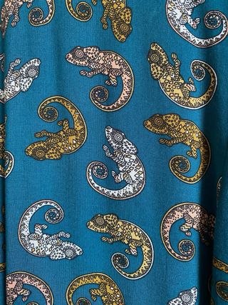 Abito fantasia verde petrolio