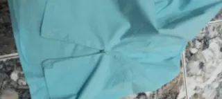 Camisa halter azul verdoso.  Stradivarius. Talla L