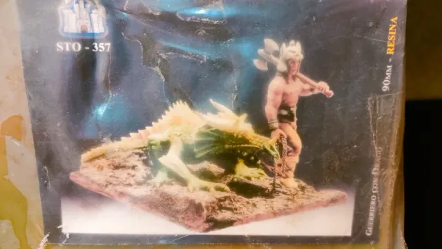 Kit resina 90mm Guerriero & Drago