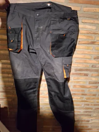 Pantalón de trabajo Juba negro y naranja