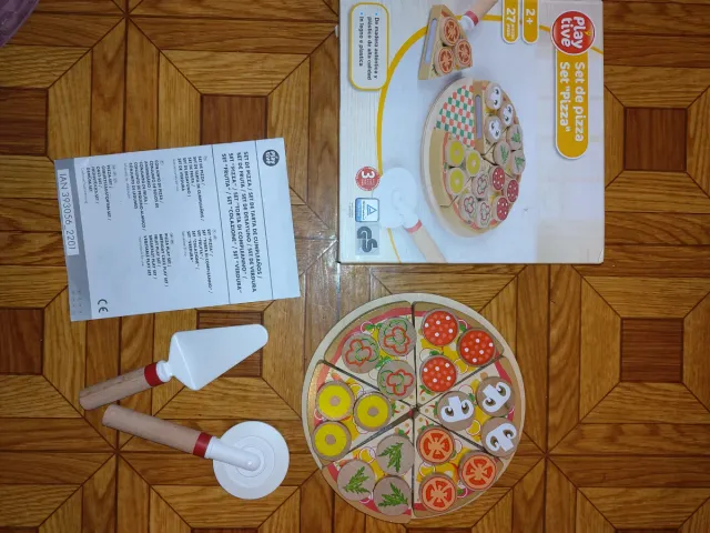 Juego de pizza de madera Playtive