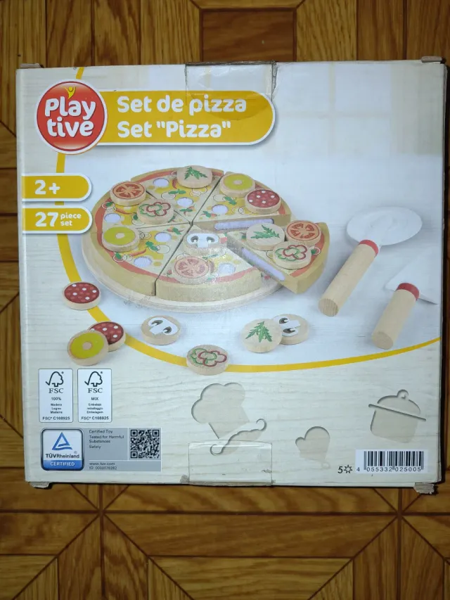 Juego de pizza de madera Playtive
