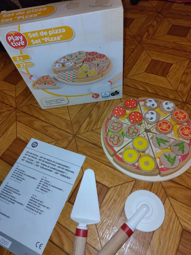Juego de pizza de madera Playtive