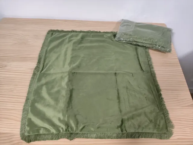 Fundas cojín terciopelo verde