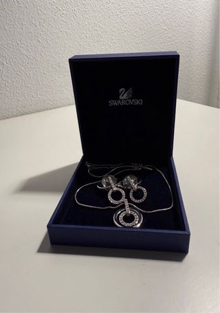 Pendientes Swarovski Aro Circonitas Plata