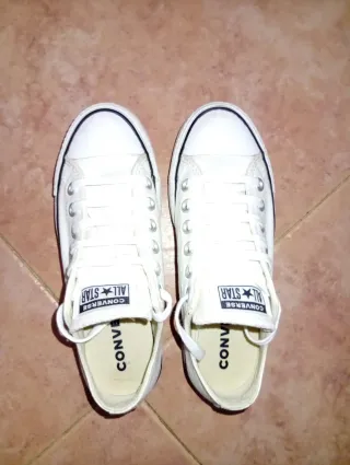 Converse Plataforma Blancas Talla 36.5