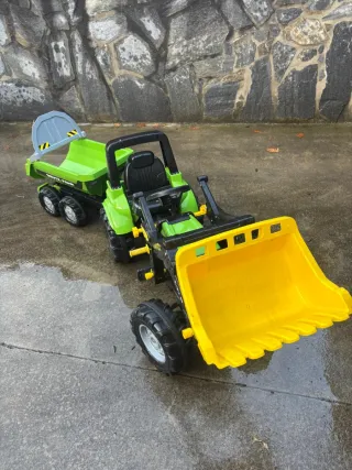Tractor Deutz Juguete con Pala y Remolque
