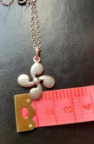 Lauburu Plata Grabado