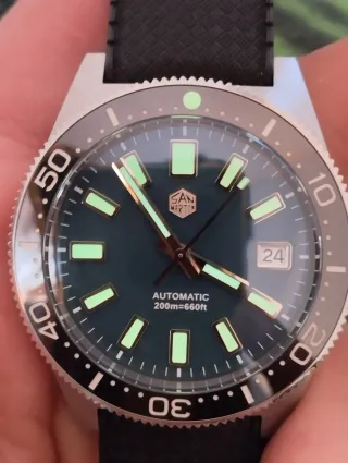 Reloj San Martin Automático Azul y Plateado