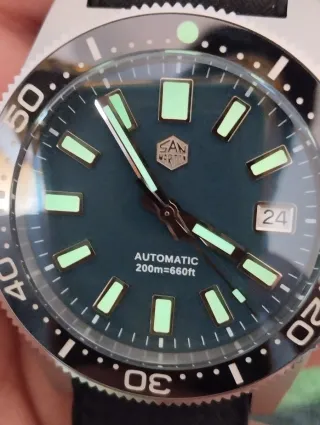 Reloj San Martin Automático Azul y Plateado