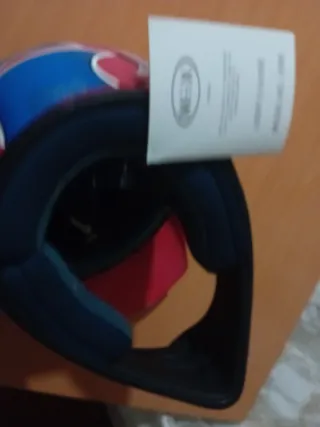 Casco Moto XL Rojo/Azul/Plata se puede negociar