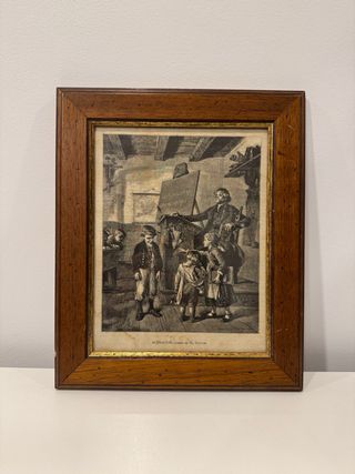 Cuadro antiguo marco madera