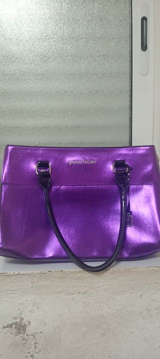 Bolso Morado Brillante Grande