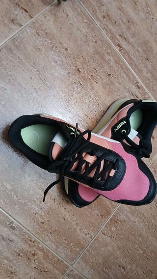 Zapatillas Puma Running Mujer T37 Negro Rosa
