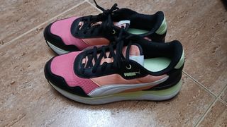 Zapatillas Puma Running Mujer T37 Negro Rosa