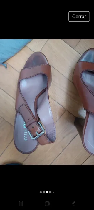 Sandali Miu Miu Marroni